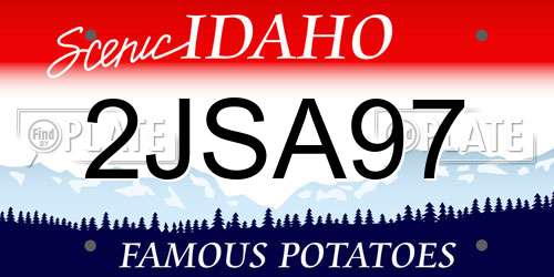2JSA97 Idaho License Plate