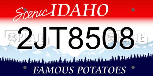 2JT8508 Idaho License Plate