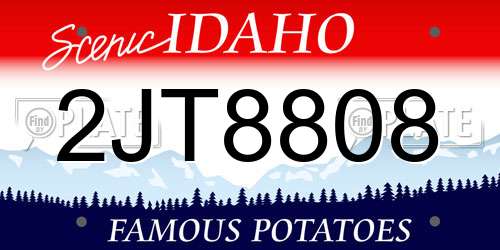 2JT8808 Idaho License Plate