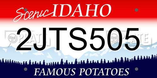 2JTS505 Idaho License Plate