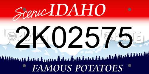 2K02575 Idaho License Plate