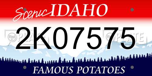 2K07575 Idaho License Plate