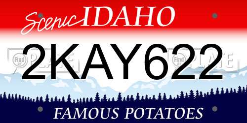 2KAY622 Idaho License Plate