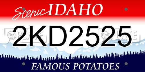2KD2525 Idaho License Plate