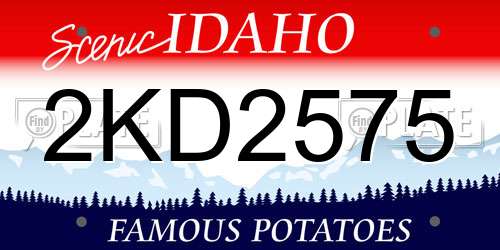 2KD2575 Idaho License Plate