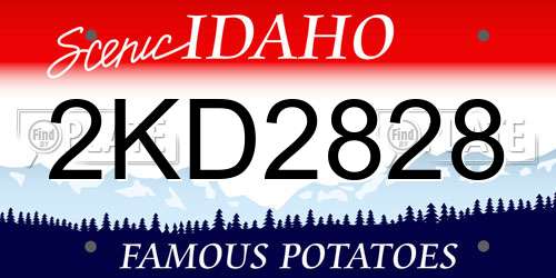 2KD2828 Idaho License Plate