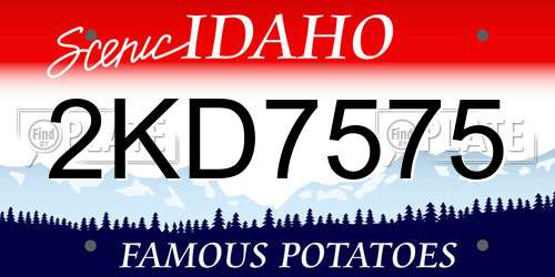 2KD7575 Idaho License Plate
