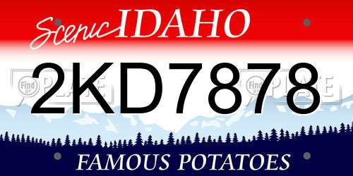 2KD7878 Idaho License Plate