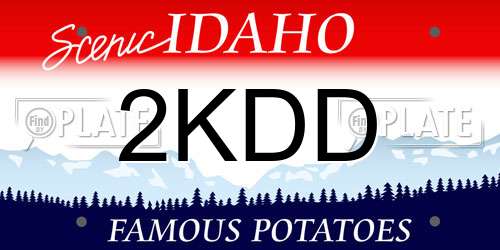 2KDD Idaho License Plate