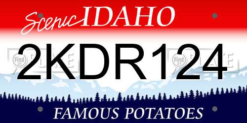 2KDR124 Idaho License Plate