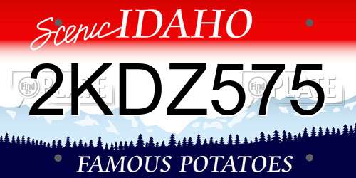 2KDZ575 Idaho License Plate
