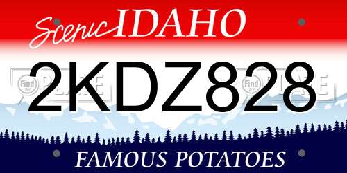 2KDZ828 Idaho License Plate