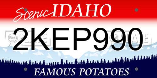 2KEP990 Idaho License Plate