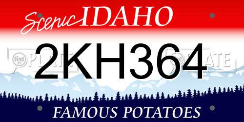 2KH364 Idaho License Plate