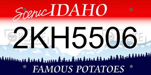 2KH5506 Idaho License Plate