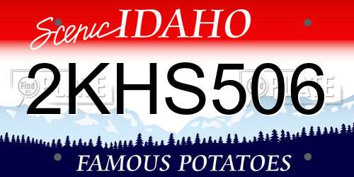 2KHS506 Idaho License Plate