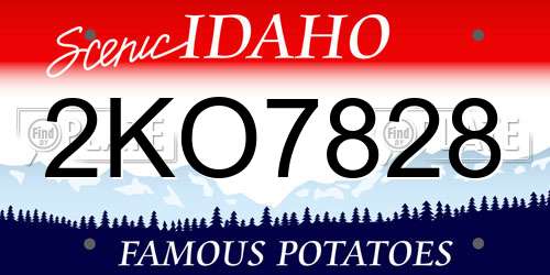 2KO7828 Idaho License Plate