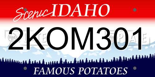2KOM301 Idaho License Plate