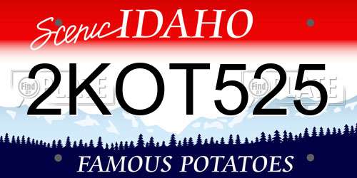 2KOT525 Idaho License Plate