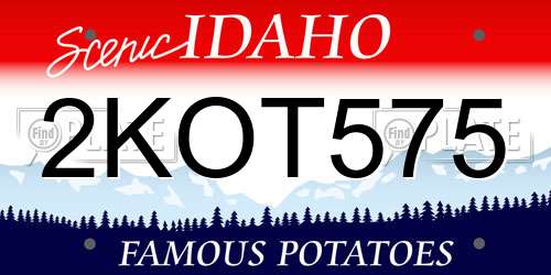 2KOT575 Idaho License Plate