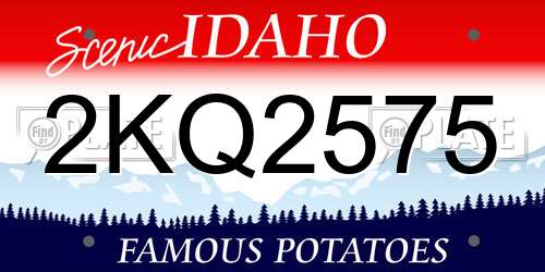 2KQ2575 Idaho License Plate