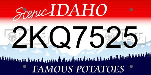 2KQ7525 Idaho License Plate