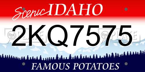 2KQ7575 Idaho License Plate