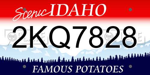 2KQ7828 Idaho License Plate
