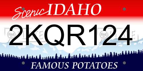 2KQR124 Idaho License Plate