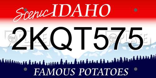 2KQT575 Idaho License Plate