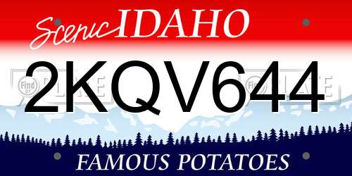 2KQV644 Idaho License Plate