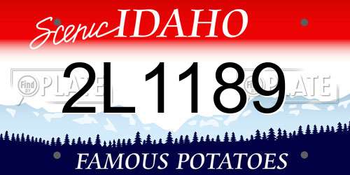 2L1189 Idaho License Plate
