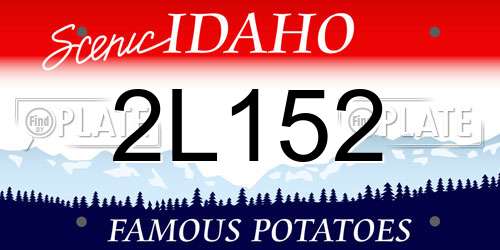 2L152 Idaho License Plate