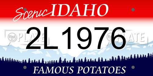 2L1976 Idaho License Plate