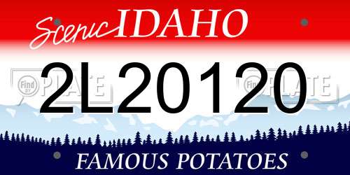 2L20120 Idaho License Plate