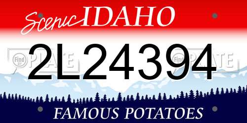 2L24394 Idaho License Plate