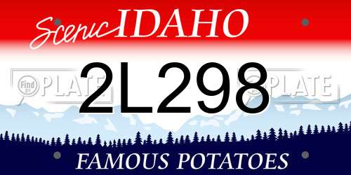 2L298 Idaho License Plate