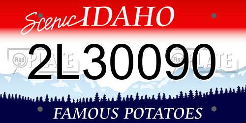 2L30090 Idaho License Plate