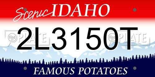 2L3150T Idaho License Plate