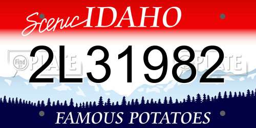 2L31982 Idaho License Plate