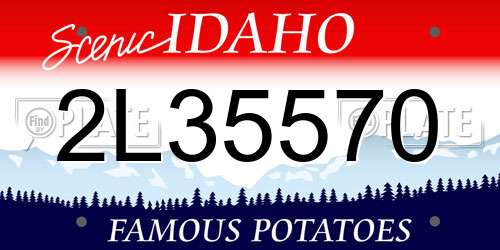 2L35570 Idaho License Plate