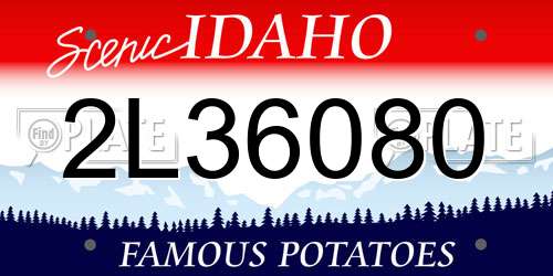 2L36080 Idaho License Plate