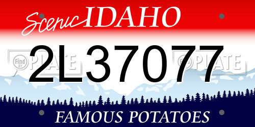 2L37077 Idaho License Plate