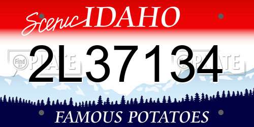 2L37134 Idaho License Plate