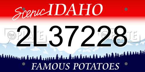 2L37228 Idaho License Plate