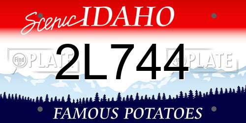 2L744 Idaho License Plate