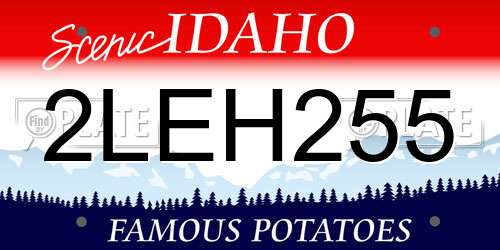 2LEH255 Idaho License Plate