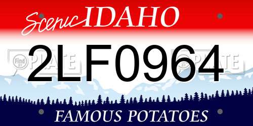 2LF0964 Idaho License Plate