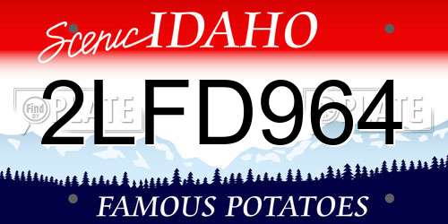 2LFD964 Idaho License Plate