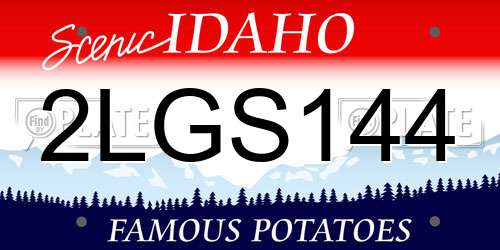 2LGS144 Idaho License Plate